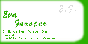 eva forster business card